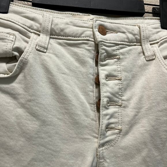 Universal Thread Goods Co. High Rise Skinny Jeans White Cotton Button-Fly 14 32B - Picture 4 of 8